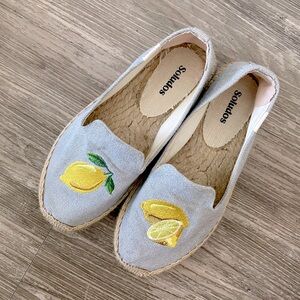 Soludos Dolphin Blue/Lemon Smoking Slipper